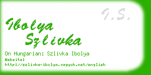 ibolya szlivka business card